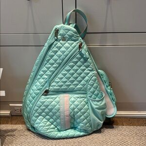 Oliver Thomas Quilted Mint Tennis Backpack